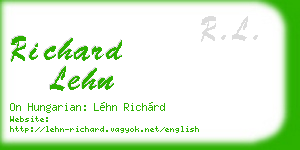 richard lehn business card